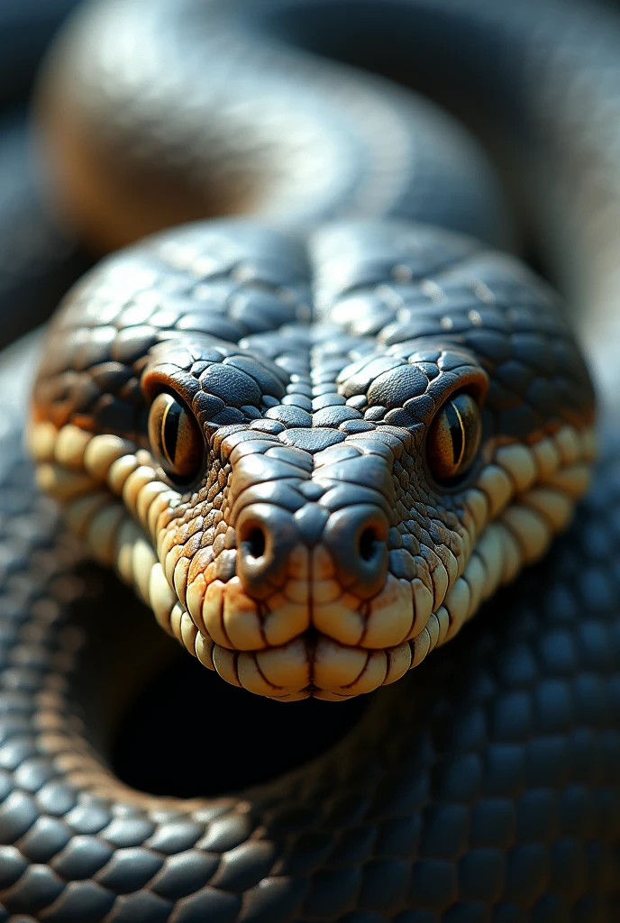 Real snake face image