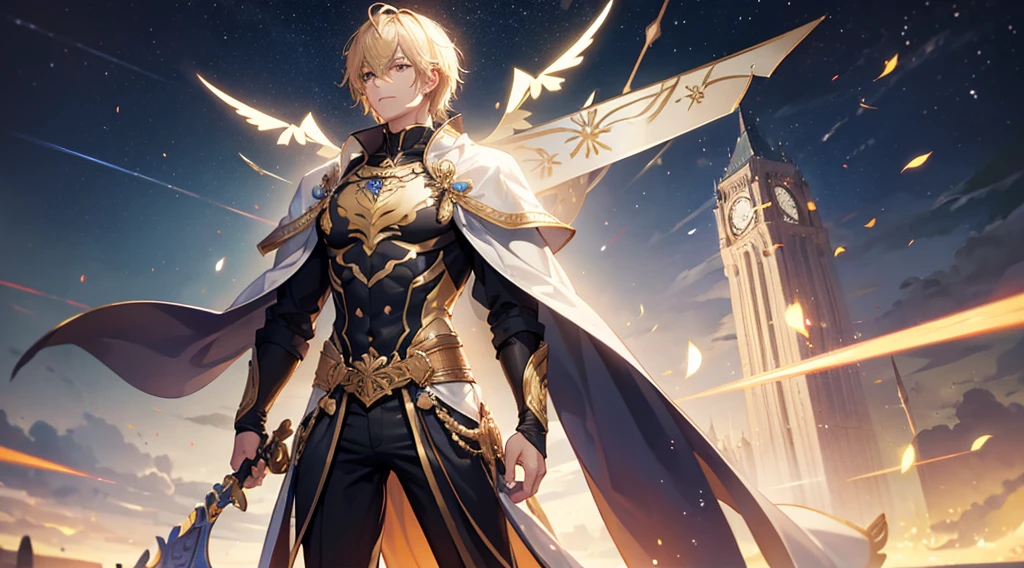 21:41:Like the picture on the left of 59.　
handsome man　1　Golden Western Armor　beautiful sword　Perfect body　One in the center　Slender　Exceptional athletic ability
