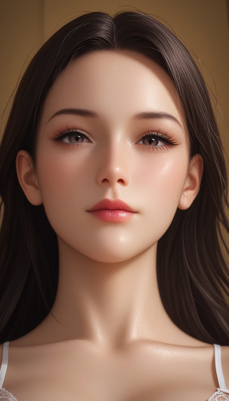 score_9, score_8_superior, score_7_superior, High-resolution CG illustration,A masterpiece in 32K resolution,Highest quality,it is really amazing,Very detailed,Ultra-high resolution,Ultra-realistic,Realistic,Increased depth of field,Cinematic lighting,
Elegant mature woman,
Shiny black hair,Straight long hair,Showing his forehead,god々Beautiful,Ultra-detailed and beautiful face,Sensual look,Beautiful dark brown, moist eyes,Dark Eyes,Glowing, moisturized skin,Translucent white skin,born々New skin texture,Great proportions,
Black slit dress,spaghetti straps,Deep slit,Detailed and beautiful lace decorations,born地の柔らかな質感,
Cinematic,Low - Angle,