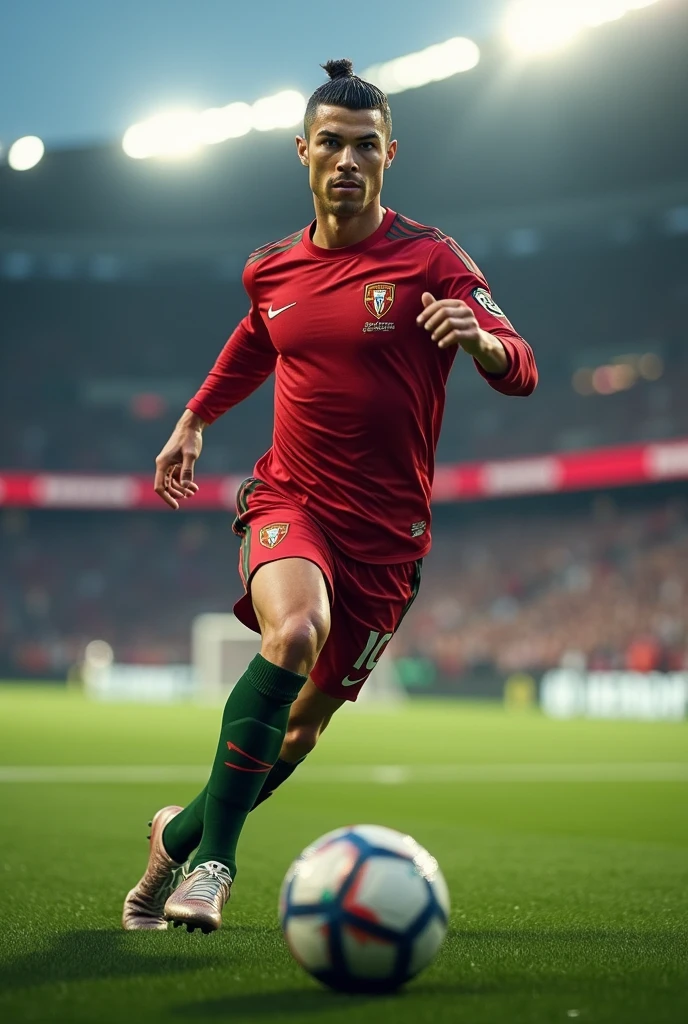 Cristiano Ronaldo playing football 