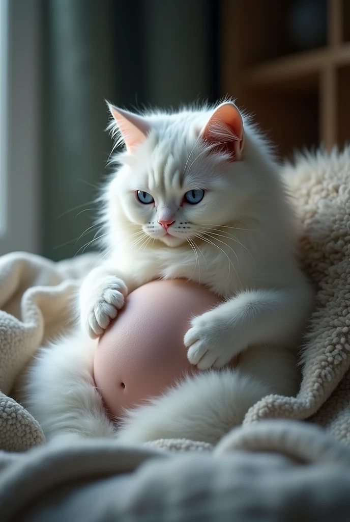 White Cat pregnent