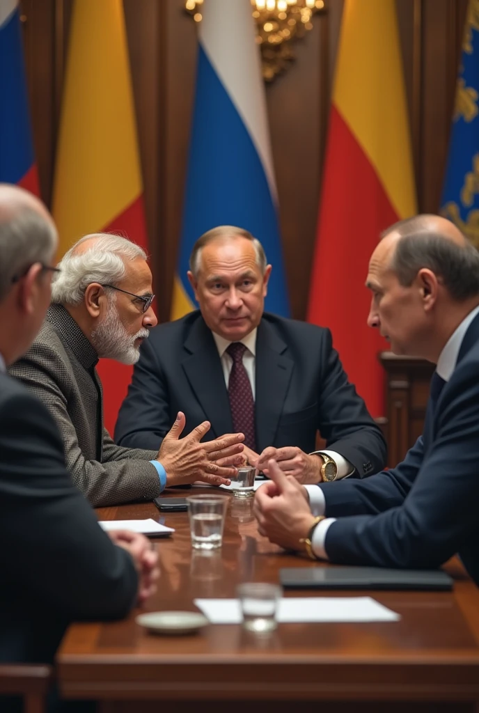 Pm Narendra Modi with putin and Ukraine President zelensiki 