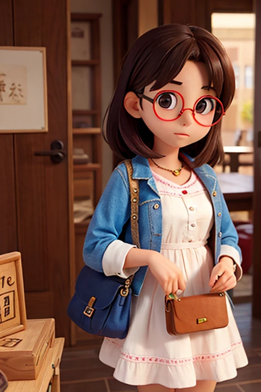 １６age、female、Round Glasses、