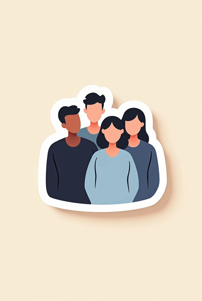 Simple people sticker promote stop fraud