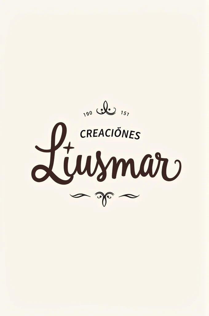 Logo for a photo printing and stationery creations store with the name Creaciones Liusmar