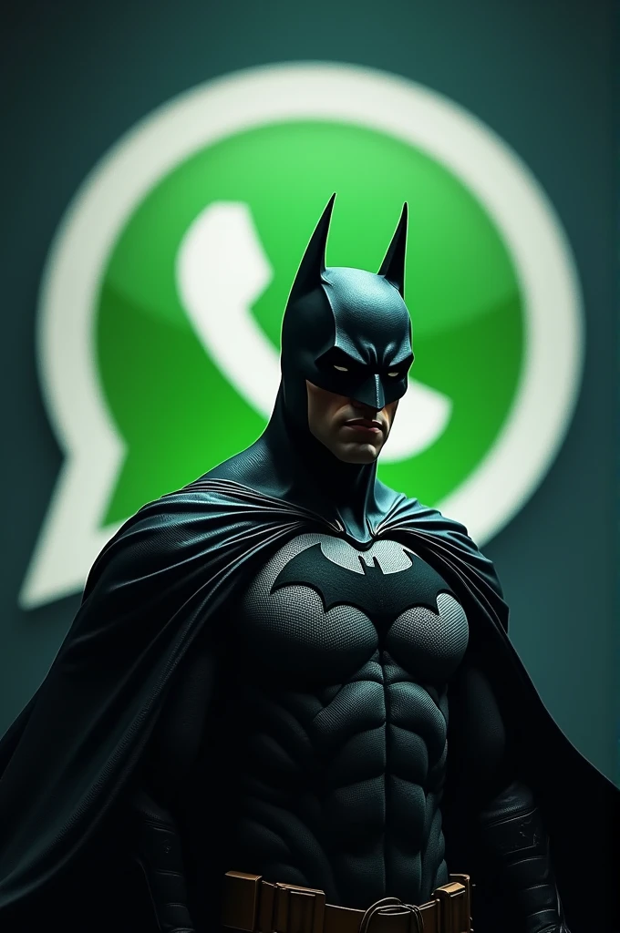 Whatsapp logo with Batman icon 