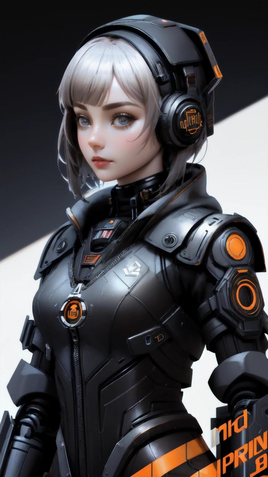 there is a robot cute girl with letters coming out of it, inspired by Igor Morski, photomanipulation, by Igor Morski, letters, cinema 4 d art, dan mcpharlin : : ornate, cyber steampunk 8 k 3 d, letterism, old cgi 3 d rendered bryce 3 d, text morphing into objects, c 4 d ” the background is brown