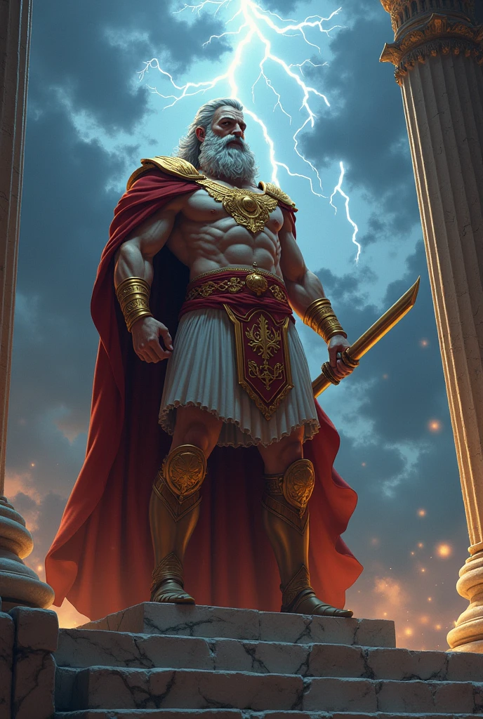 Zeus, the king of the gods,