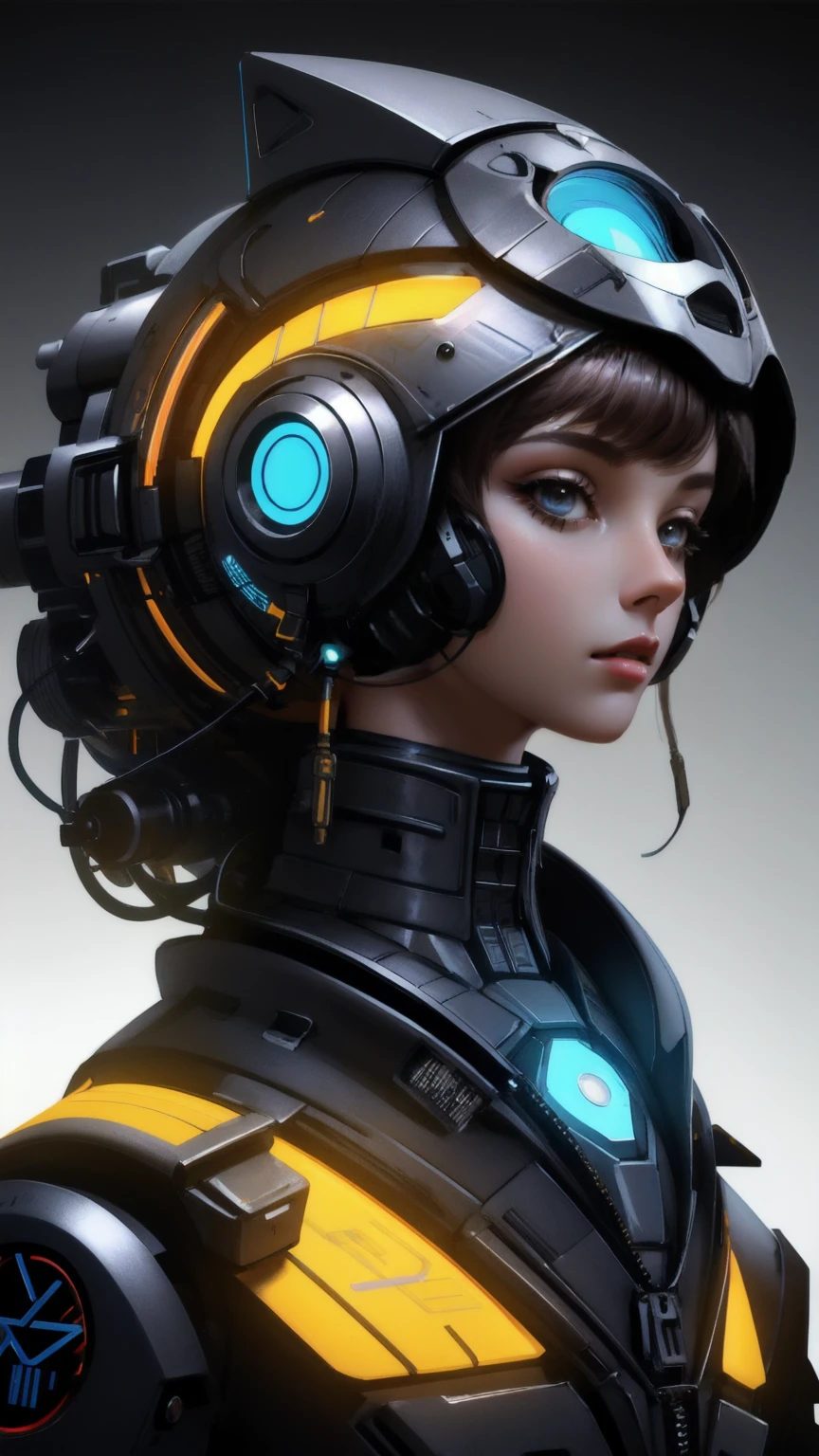 there is a robot beautiful girl with letters coming out of it, digital art inspired by Igor Morski, behance contest winner, letterism, photomanipulation, letters, dan mcpharlin : : ornate, cinema 4 d art, cyber steampunk 8 k 3 d, old cgi 3 d rendered bryce 3 d, text morphing into objects, c 4 d ”the background is brown
