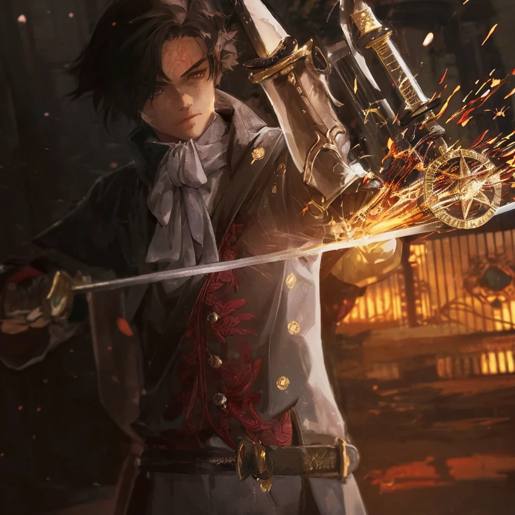 boy, sword,