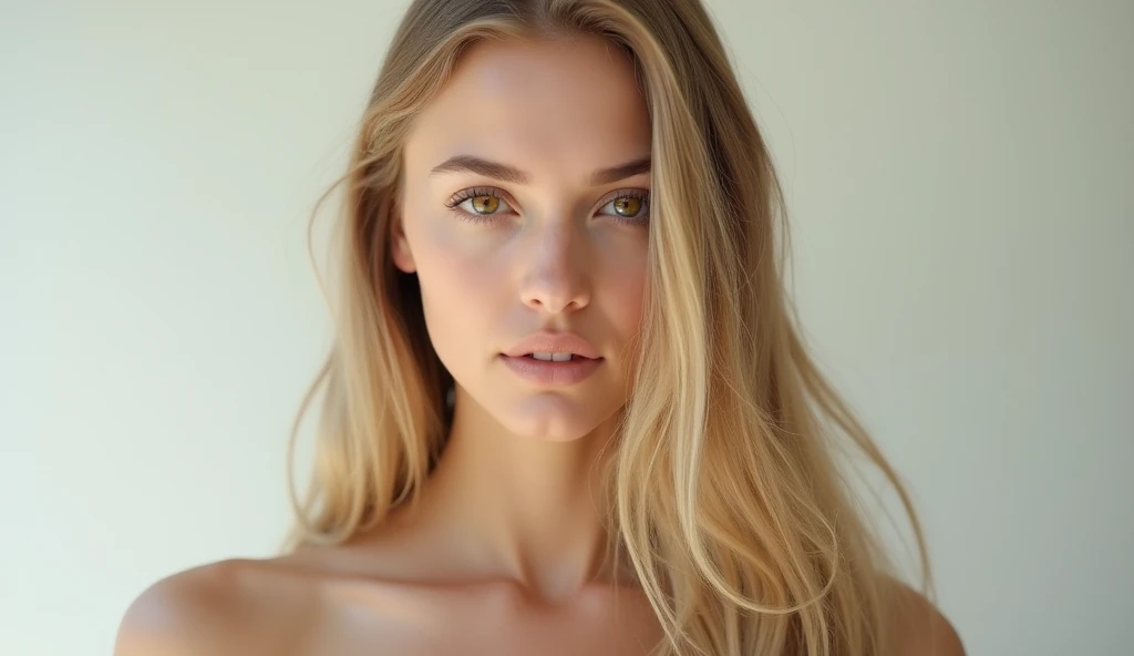 Blonde、Straight Hair、Photo style、beautiful girl