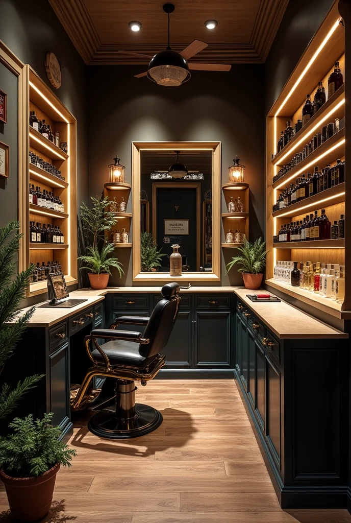 I want to create a perfumery business with a not-so-big barbershop. 