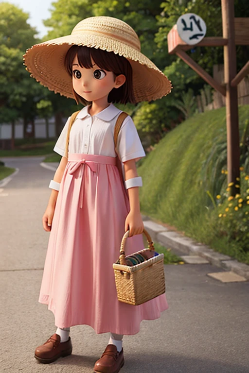 16age、female、Basket Hat、