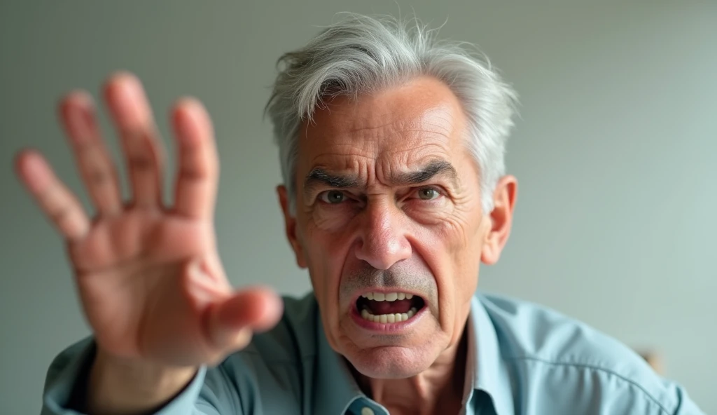 Create an image of a person saying no