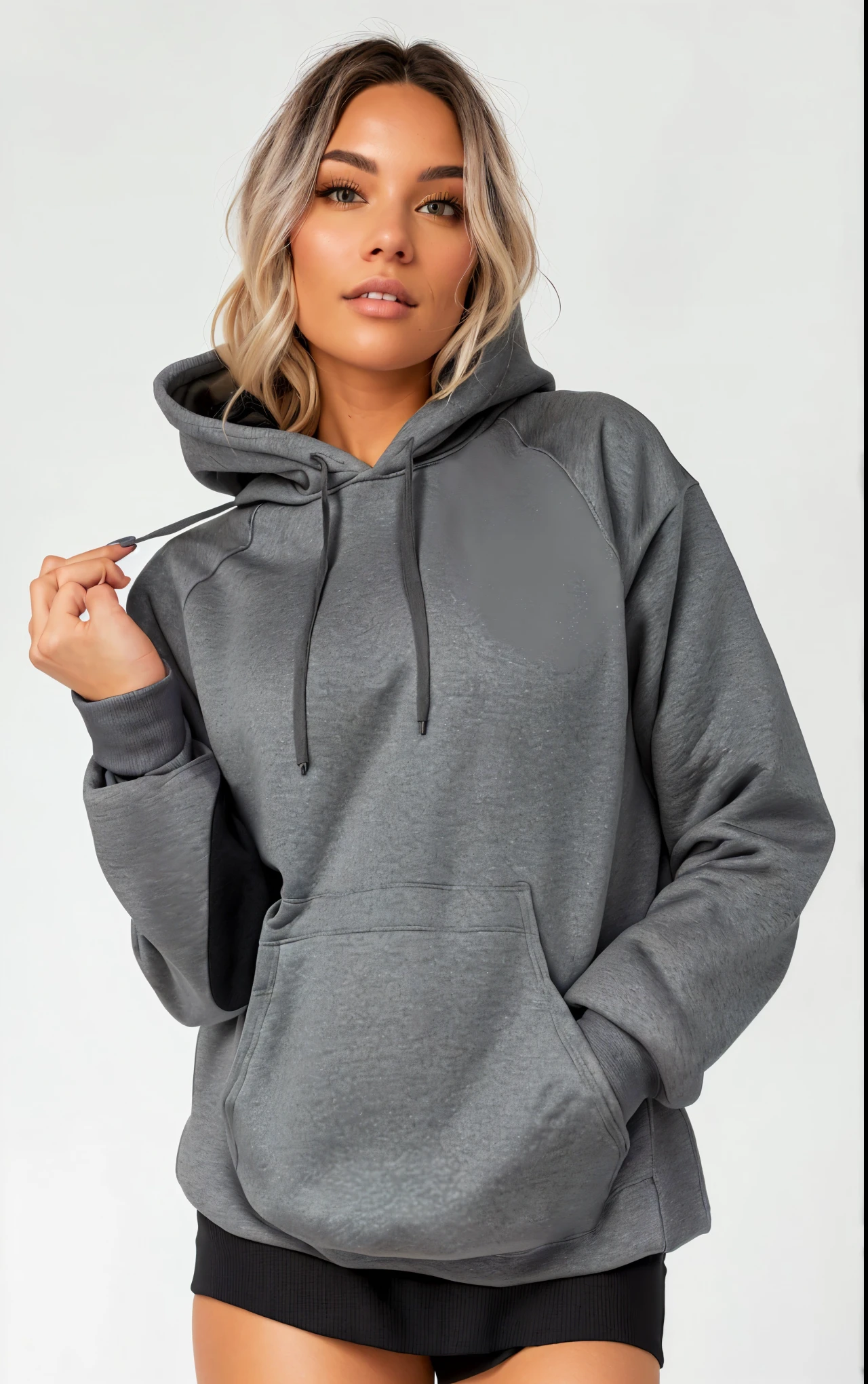a woman in a gray hoodie poses for a picture, gray hoodie, grey hoodie, wearing a grey hooded sweatshirt, girl wearing hoodie, wearing an oversized hoodie, grey hoodie opened, wearing hoodie, wearing a hoodie, oversized hoodie, hoodie, wearing a hoody, dark grey, hoody, hooded, wearing sweatshirt, wearing a black hoodie, in a hoodie