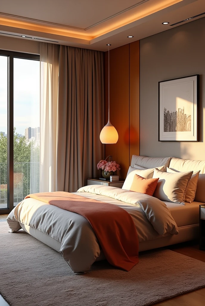 Decorate a luxurious and well-ventilated age bedroom