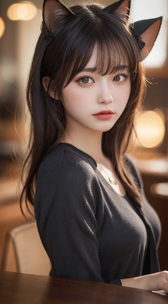 Tabletop, Highest quality, figure, Very detailed, In detail, High resolution, 8k wallpaper, Perfect dynamic composition, Cat ear、Cat ear、Cat ear