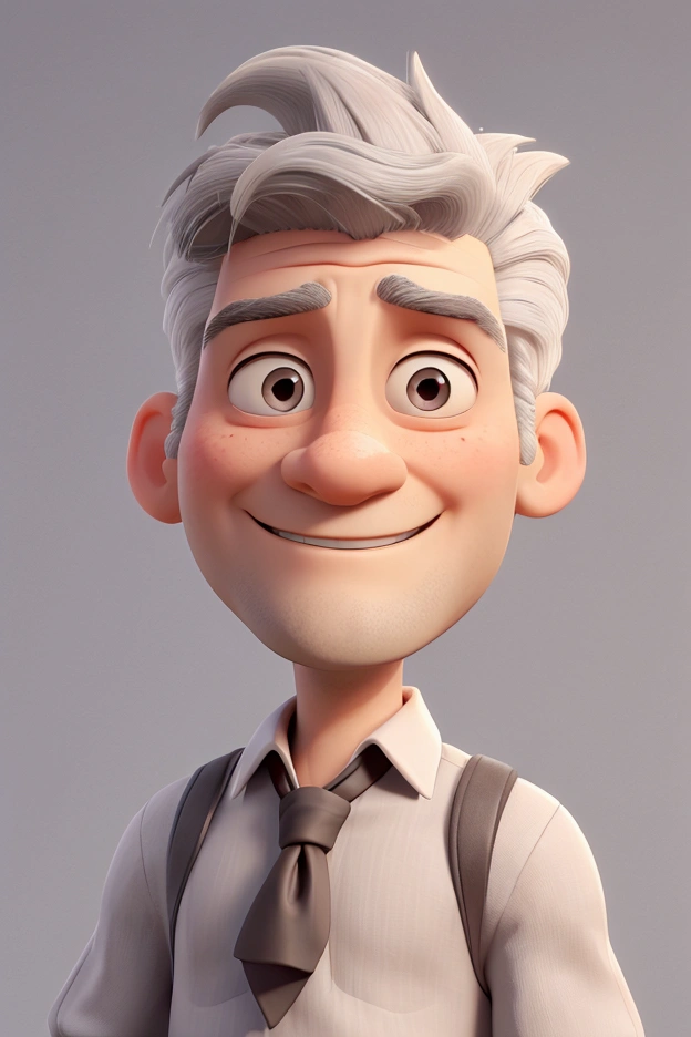 A person, A 4 man, hair grey, with a still very youthful appearance, without any beard, white undershirt, making the sign of "jewel"