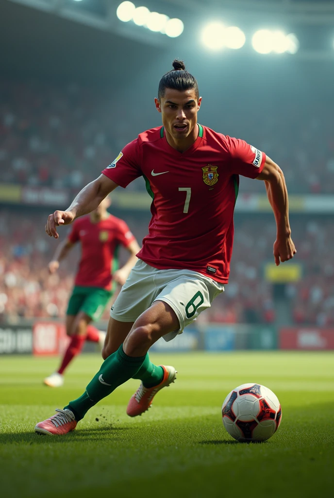 Ronaldo playing football more