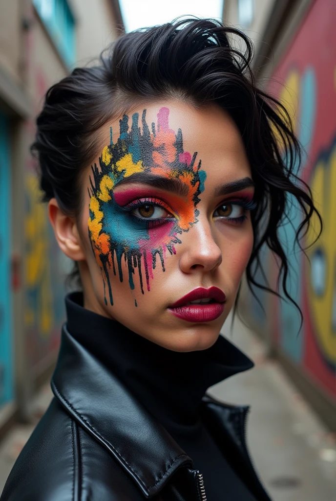 graffiti on makeup 
