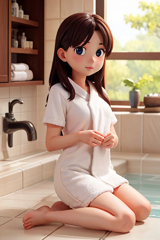 １６age、female、bath towel、