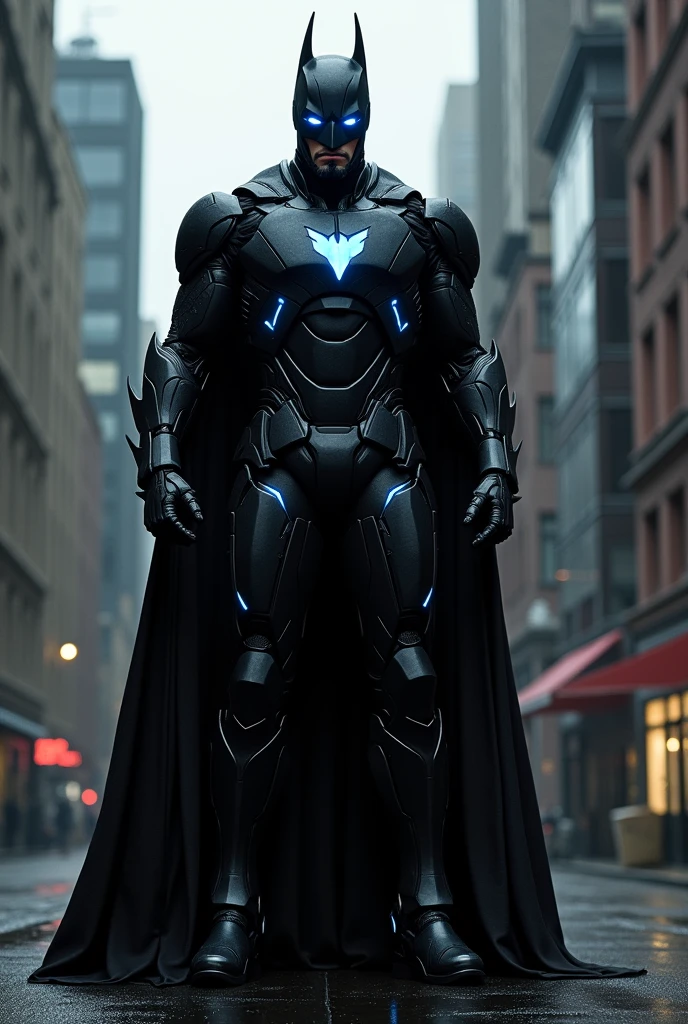 Suppose that Iron Man design a Batman suits color is black 