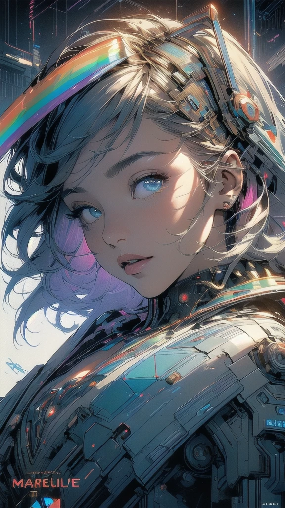 (((masterpiece, highest quality))),(((solo:1.2))),(((1girl:1.2))),32k wallpaper, very detailed, poster, vintage science fiction,(((((geometric cinematic movie poster))))), ((((bauhaus)))),(((abstract))),((((mid century modern)))),(((((portfolio))))),(((((Close-up))))),(((((bust up))))),((((more various angle)))),(((highlight))),(((complete. detailed face))),(((Extremely talented))),(((most complecated machine))),(((Overall colorfully))),((((((Absolutely simple background)))))),(((((detailed futuristic machine))))),(((Cleavage))),(((marvel super heroes))),(((rainbow color scheme)))