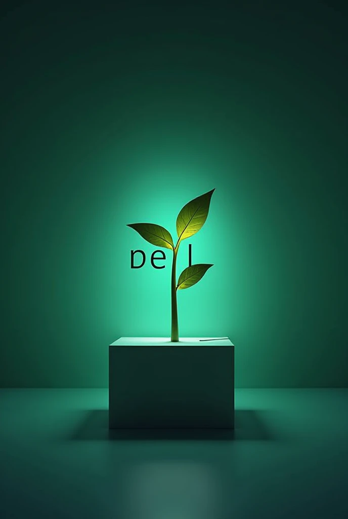 A logo with the word ecoled and a slap merged with a plant symbolizing sustainability,  com o slogan "Ecoled: Light Up the Future with Sustainability!"