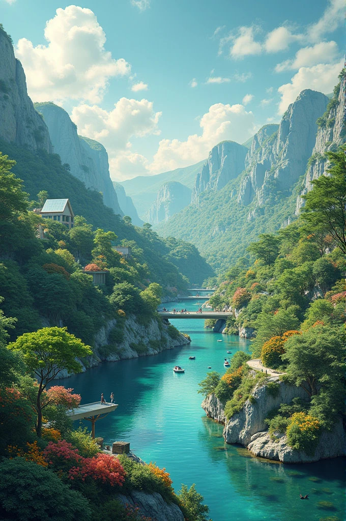 If I had a superpower and could create my ideal world, it would be a harmonious blend of nature and technology where people live in sustainable cities surrounded by vast forests and clean oceans. The environment would be thriving, with diverse wildlife, clean energy sources, and a balanced climate. People would work together, valuing kindness, creativity, and knowledge, while technology would be used to enhance well-being without harming nature.Paragraph Explanation:On the back of the drawing, I would write: "This world represents the perfect harmony between humanity and nature. Cities are green and sustainable, powered by renewable energy, and surrounded by lush forests and clear waters. People live peacefully, with advanced technology supporting a high quality of life without damaging the environment. It's a place where every being, human or animal, thrives in balance."