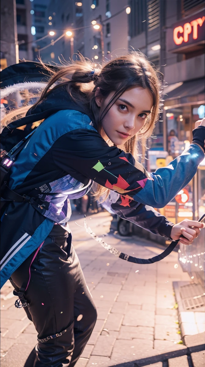 cityscape, winding alleys, winding streets, detailed city architecture, masterful illustration, ultra-detailed, realistic, photorealistic, HDR, UHD, studio lighting, ultra-fine painting, sharp focus, physically-based rendering, extreme detail description, professional, vivid colors, bokeh, volumetric lighting, sunbeam, sunlight, neon lights, neon signage, detailed character on the street, beautiful sprite and particle effects