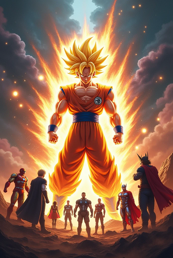 real image,Goku Ultra Instinct defeats the Avengers