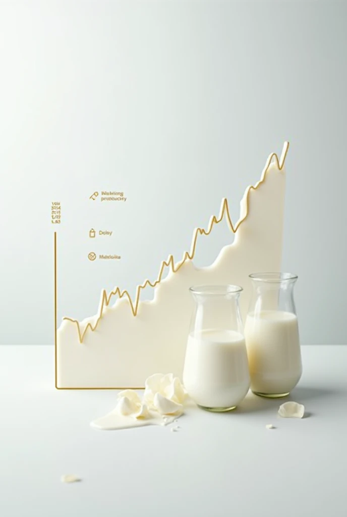 a graph that represents the decline in milk production over time