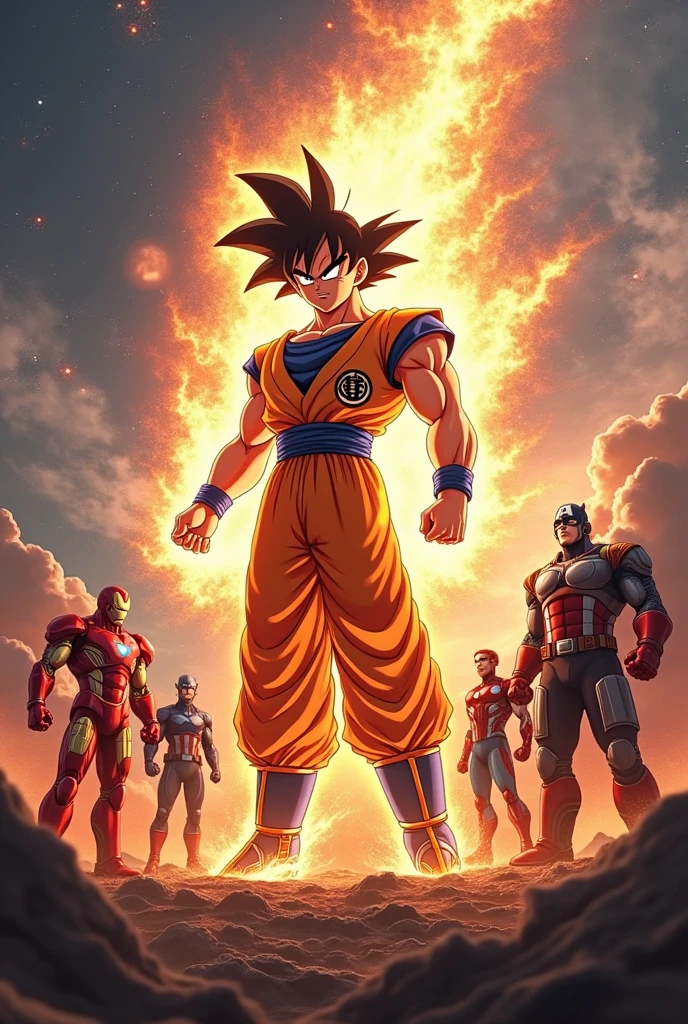 real image,Goku Ultra Instinct defeats the Avengers