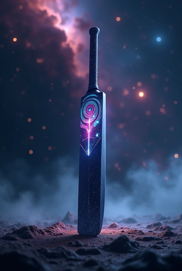 Cricket bat with space team
