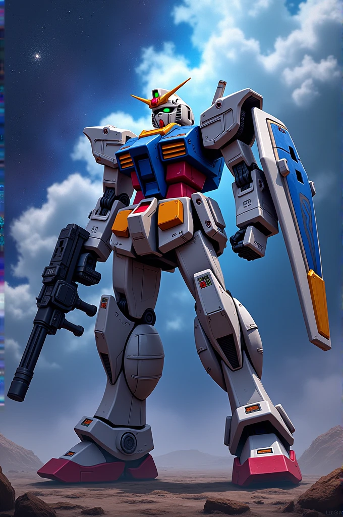 (Highest quality), Highest qualityのイラスト,Ryo Yasuhiko Japanese style illustration,future, Mobile Suit, Z Gundam, smoke, mechanical, Digital Sculpture, 超High resolution, Absurd, Deep shine effect, High resolution, Particles of light, Cinema Lighting, Depth of written boundary,Flare,universe space