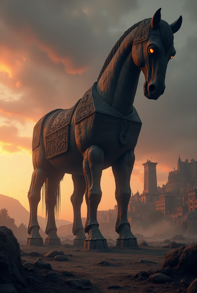Make the Trojan horse, but with some warriors inside the horse