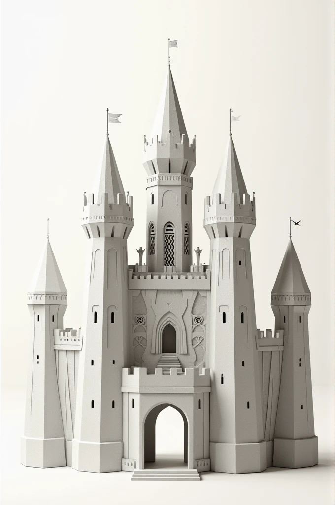 Geometricizing an image, delicate, high resolution , design, (Monochrome) , Western medieval castles