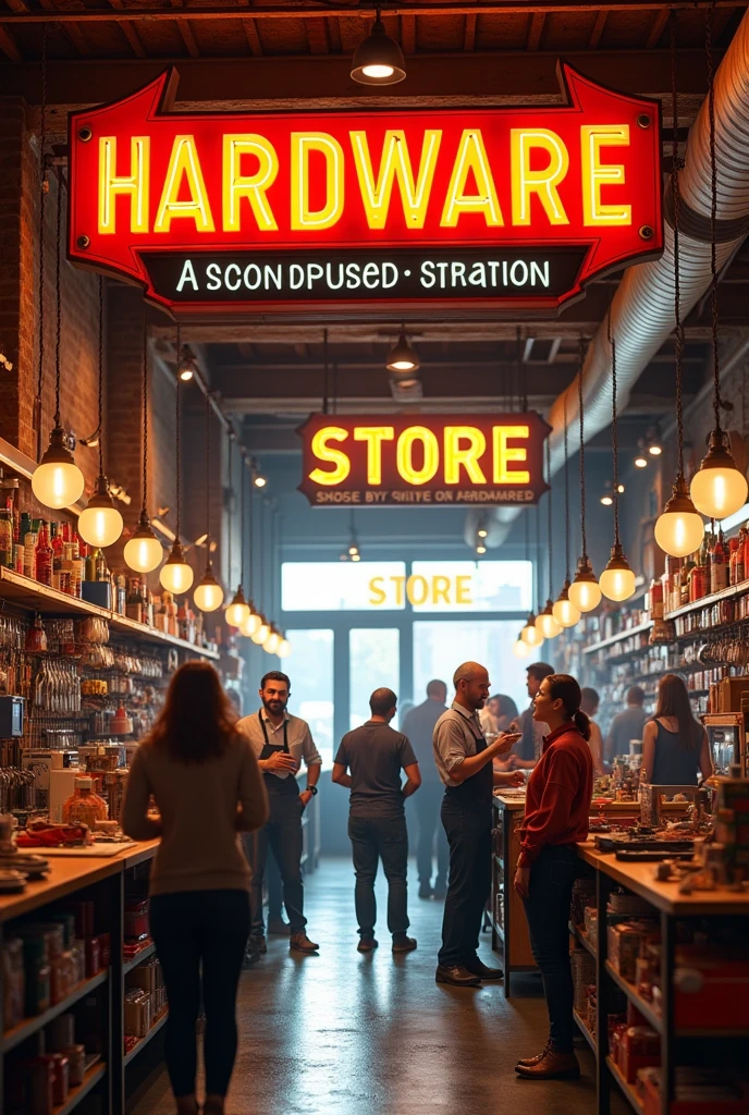 Hardware store signs 
