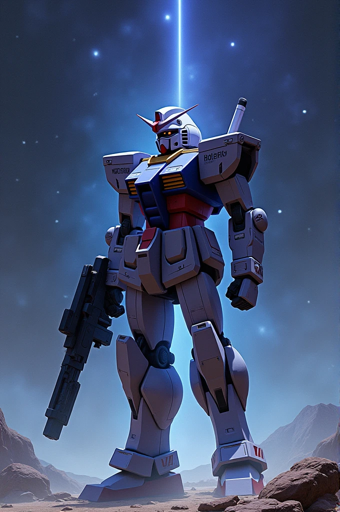 (Highest quality), Highest qualityのイラスト,Ryo Yasuhiko Japanese style illustration,future, Mobile Suit, zaku, smoke, mechanical, Digital Sculpture, 超High resolution, Absurd, Deep shine effect, High resolution, Particles of light, Cinema Lighting, Depth of written boundary,Flare,universe space