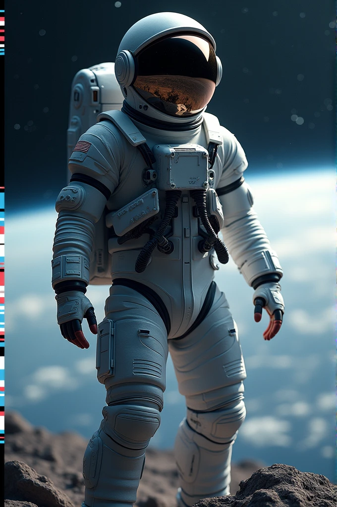 Astronaut facing forward 
