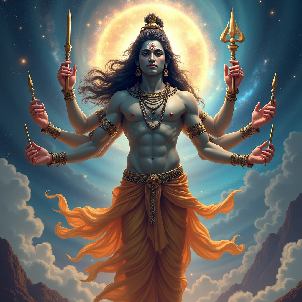 Krishna ji  and God Shiva fix in one body 