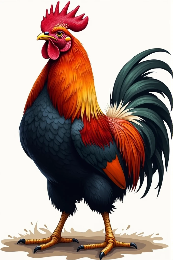 Create a realistic chicken for t shirts design with cool message 
