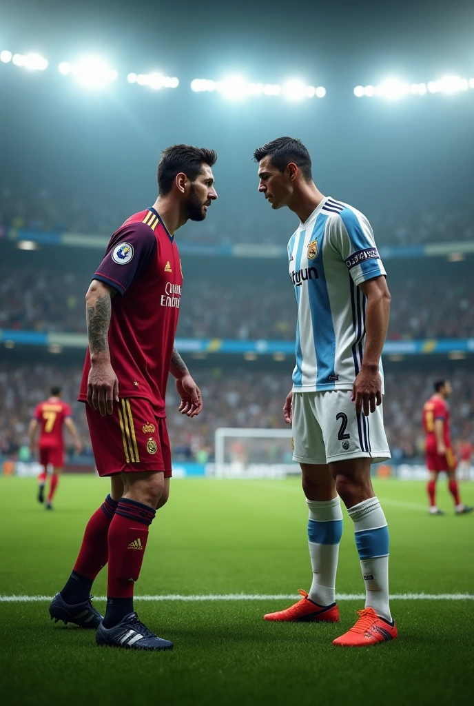 Messi and Cristiano 
