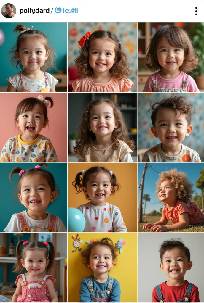 Create an eye-catching Instagram profile of a fascinating kid