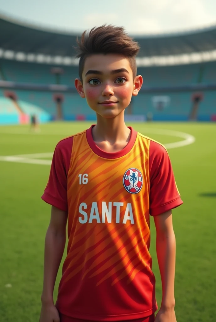Created a player age16 footballer bib gosh 15text calledsanta