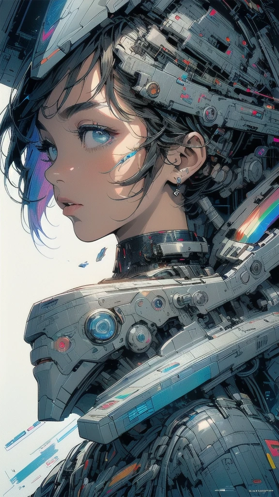 (((masterpiece, highest quality))),(((solo:1.2))),(((1girl:1.2))),32k wallpaper, very detailed, poster, vintage science fiction,(((((geometric cinematic movie poster))))), ((((bauhaus)))),(((abstract))),((((mid century modern)))),(((((portfolio))))),(((((Close-up))))),(((((bust up))))),((((more various angle)))),(((highlight))),(((complete. detailed face))),(((Extremely talented))),(((most complecated machine))),(((Overall colorfully))),((((((Absolutely simple background)))))),(((((detailed futuristic machine))))),(((Cleavage))),(((marvel super heroes))),(((rainbow color scheme)))