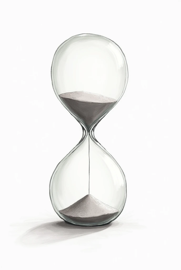 Hourglass as an easy drawing book