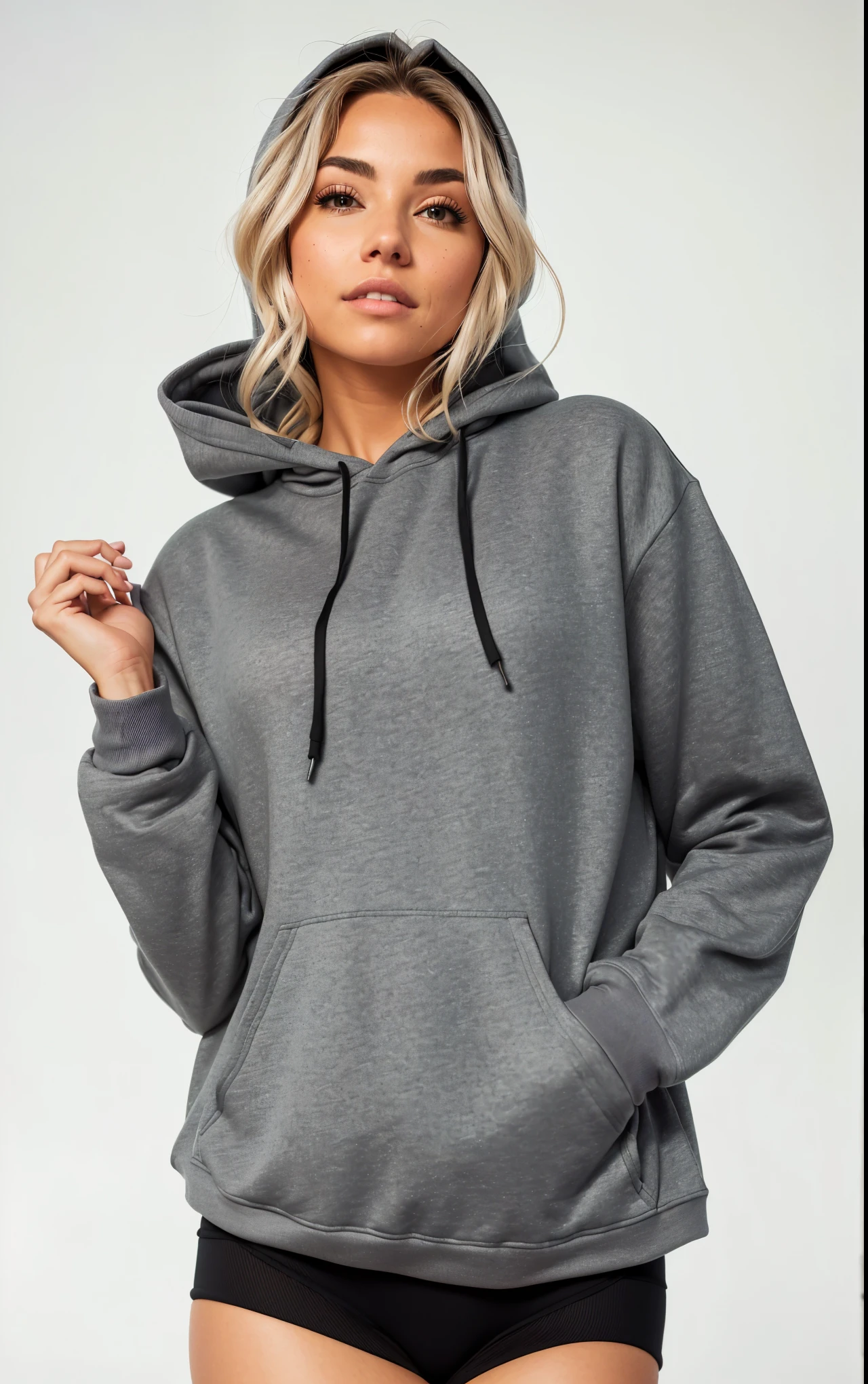 a woman in a gray hoodie poses for a picture, gray hoodie, grey hoodie, wearing a grey hooded sweatshirt, girl wearing hoodie, wearing an oversized hoodie, grey hoodie opened, wearing hoodie, wearing a hoodie, oversized hoodie, hoodie, wearing a hoody, dark grey, hoody, hooded, wearing sweatshirt, wearing a black hoodie, in a hoodie