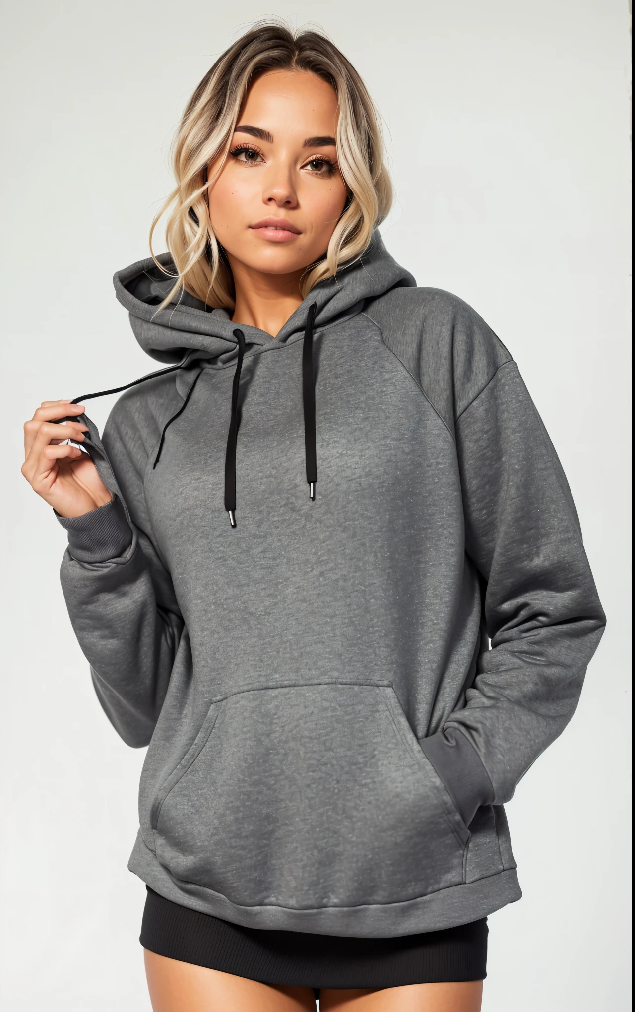 a woman in a gray hoodie poses for a picture, gray hoodie, grey hoodie, wearing a grey hooded sweatshirt, girl wearing hoodie, wearing an oversized hoodie, grey hoodie opened, wearing hoodie, wearing a hoodie, oversized hoodie, hoodie, wearing a hoody, dark grey, hoody, hooded, wearing sweatshirt, wearing a black hoodie, in a hoodie