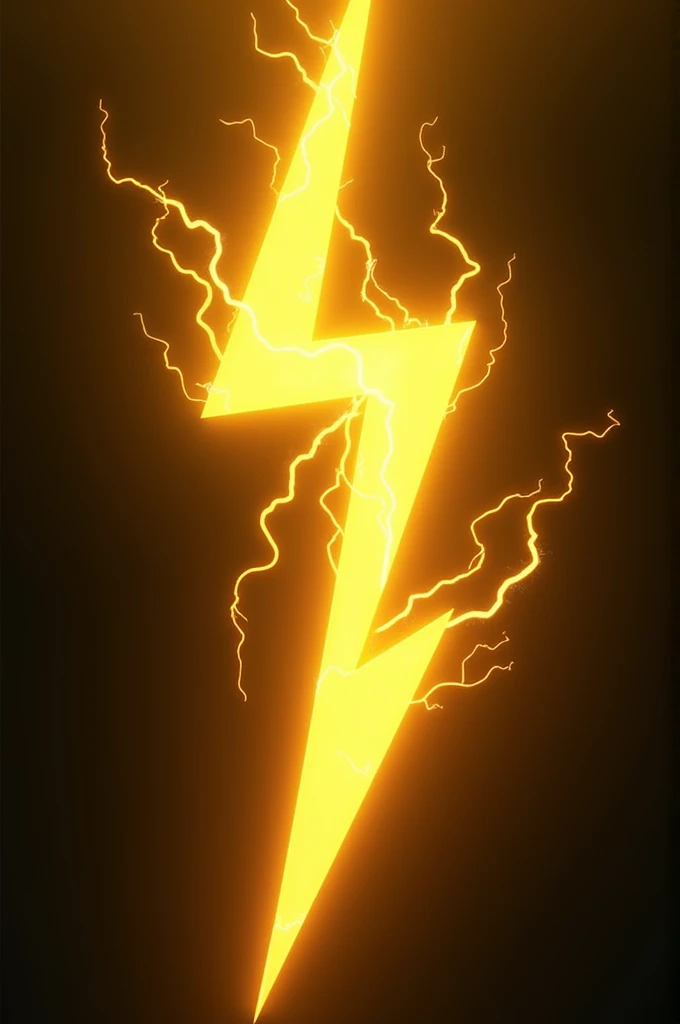 Yellow animated lightning bolt with effects for profile